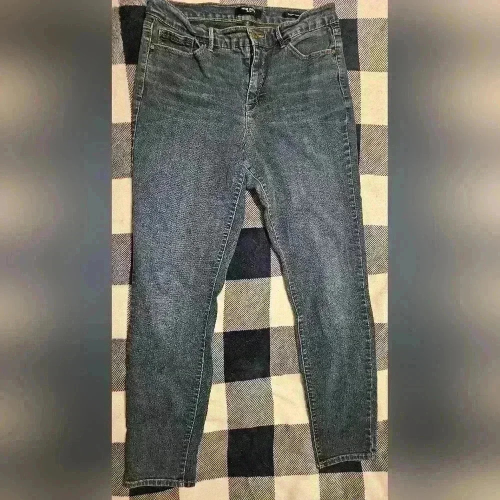 Nine West Womens Blue Gramercy Skinny Jeans Size 10